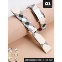 ราคา เหมาะสำหรับ Burberry สายหนัง BU9509 BU9407 9506 นาฬิกาสแควร์คลาสสิกลายสก๊อตสีสายนาฬิกา (20399955086)
