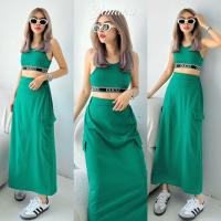 ราคา เซทเสื้อกล้ามทรงสปอร์ตบรา ไม่มีฟองน้ำนะคะ แต่งขอบยาง Gucci ดูดีสุดๆเทออ มาพร้อมกับกระโปรงทรงเอ (19928936002)