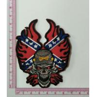 ราคา อาร์ม ตัวรีดติดเสื้อ อาร์มปัก Patch ตกแต่งเสื้อผ้า หมวก กระเป๋า หัวกระโหลก หน้าผี Skull Red Devil ผีหัวไฟ หัวกระโหลกโจรสลัด (16588770329)