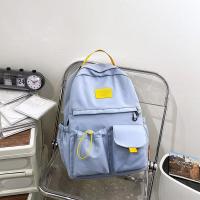 ราคา กระเป๋านักเรียน OKADY กระเป๋าเป้สะพายหลังขนาดใหญ่สไตล์ญี่ปุ่นกระเป๋าสะพายหลังสีตัดกันกระเป๋านักเรียนมัธยมต้นกันน้ำ (17543517677)