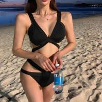 ราคา ใหม่ บิกินี่ Bikini ทูพีชสไตล์เกาหลี ผ้าเนื้อดี ไขว้สายบราได้หลายแบบ พร้อมส่ง (21210754208)