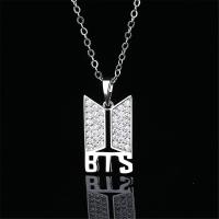 ราคา BEAUTY 18k Women Necklace Fashion Army Pendant BTS Necklace New Jewelry BTS logo Gold Plated Hallyu KpopMulticolor (15264327367)