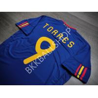 ราคา RETRO เสื้อฟุตบอลย้อนยุค ทีมชาติ Spain Away สเปน เยือน ชุดแชมป์ฟุตบอลโลก ปี 2010 พร้อมเบอร์ชื่อ 9 TORRES (21240463193)