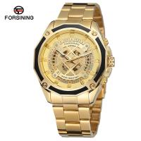 ราคา Forsining Style Mens Fashion Casual Hollow Mechanical Movement Waterproof Automatic Mechanical Watch QYUE (19733106034)