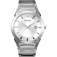 ราคา Bulova Classic Quartz Mens Watch Stainless Steel Silver Tone Model 96B015 (18996154306)