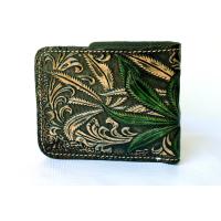 ราคา กระเป๋าสตางค์ตอกลายใบสั้น กระเป๋าใบสั้น กระเป๋าหนังแท้ งานคนไทย ส่งจากไทย (4011210573)