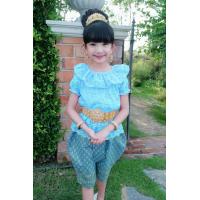 ราคา ชุดไทยพุดซ้อน ชุดไทยเด็กหญิง ชุดไทยประยุกต์เด็ก ชุดไทยเด็กสีฟ้า ชุดไทยเด็กสีชมพู ชุดไทยเด็กสีม่วง ชุดไทยเด็กลูกไม้ ชุดไทยเด็กโจงกระเบน (19699199468)