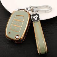 ราคา TPU Flip Car Key Case Cover Remote Fob Holder Shell Keychain Protector พับ Remote Fob Holder Protector สำหรับ Hyundai Starex Elantra Veloster Verna Reina Ix25 Creta Solaris H 1 H1 Elite NS (1564461260