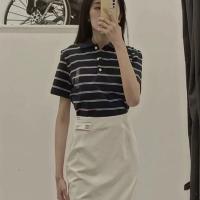 ราคา วันเดียว UNIQLO บ้านเครื่องเทศลมของกองทุนใหม่ของลำลองฤดูร้อนเสื้อโปโลลายแถบหลวม Choli หญิง459199ใหม่ J lindeberg DESCENTE ประตูไข่มุกต่ออายุ Footjoymalbon Uniqlo (19633488144)