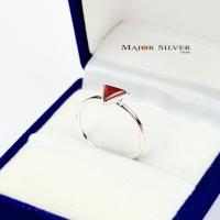 ราคา แหวนเงินแท้ 925 หัวสามเหลี่ยมติดหินแท้ นิล มุก ลาพิส เทอควอยซ์ อบาโลน อาเกตแดง แหวนแฟชั่น ผู้หญิง แหวนเงินแท้100 Major Silver (17057992903)