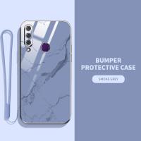ราคา VRQRเคสสำหรับหัวเหว่ยเคลือบสี่เหลี่ยมสุดหรู Huawei Y6 2019 Y6P 2020 Y7 2019 Y7 Prime 2019 เคสโทรศัพท์การป้องกันเลนส์เต็มรูปแบบพร้อมฟรีสายคล้องเคสกันกระแทกพิมพ์ลายหินอ่อนเรียบ (19371005675)