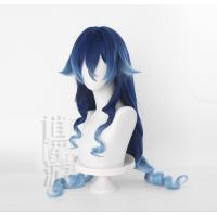 ราคา พระเจ้าดั้งเดิมวิกผม Layla cos ไล่ระดับสีฟ้าผสมผมหยิกยาวไล่โทนสีอะนิเมะผมหางม้าคู่ (17470240247)