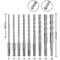 ราคา ดอกสว่านโรตารี่ 9ตัวต่อ1ชุด ดอกสว่าน ขนาดดอกที่ได้5668810121416mm (14541743703)