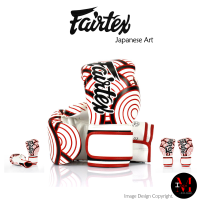 ราคา นวมชกมวย Fairtex Thai Boxing Gloves BGV14WR Art Collections Japanese Red Wave Microfiber Gloves (16665238207)