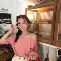 ราคา เสื้อยืดสายเดี่ยว เปิดไหล่ข้างเดียว พร้อมส่ง (17546906308)