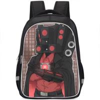 ราคา 1 3ชิ้น Skibidi ห้องน้ำกระเป๋าเป้สะพายหลังกระเป๋าสะพายสำหรับเด็กไททันทีวีผู้ชายกระเป๋าดินสอกล้องผู้ชายกระเป๋าเป้สะพายหลังสำหรับโรงเรียนอนุบาลหลัก (20662528834)