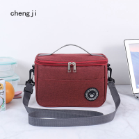 ราคา กล่องเก็บอาหารร้อนกระเป๋าใส่ข้าวกลางวันหุ้มฉนวนกันน้ำกล่อง Makanan Rumahan กระเป๋าใส่ข้าวกลางวันอาหารกลางวันฉนวนกันความร้อนอลูมิเนียมฟอยล์กล่องข้าวกลางวันหนากระเป๋าใส่เบนโตะผ้าอ๊อกซ์ฟอร์ดพร้อมสายสลิงส
