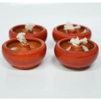 ราคา ตะเกียงดินเผา ตะเกียงน้ำมัน ตะเกียงน้ำมันพืช แบบชุด 4 อัน พร้อมส่ง (3687066201)