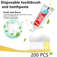 ราคา 2001005020Pcs แปรงสีฟันโรงแรมแบบใช้แล้วทิ้งแบบพกพาแปรงสีฟันพร้อมยาสีฟันชุด Oral Care แปรงทำความสะอาดฟัน TSLM1 (20025218547)