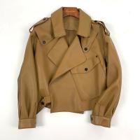 ราคา เสื้อหนังแกะสำหรับผู้หญิงแจ็คเก็ตหนังฤดูหนาวฤดูใบไม้ผลิ Moto Biker ของแท้ด้านคุณภาพสีดำ S7547 (19609554715)