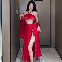 ราคา ชุดคอสเพลย์เจ้าสาวสีแดงเสื้อผ้าผู้หญิงจีนดั้งเดิมยั่วยวนชุดกระโปรงยาวเสื้อคลุมตัวบน Hanfu (19935740310)