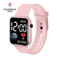 ราคา Gravitational Wave Kids Sports Watch Luminous Precise Silicone LED Digital Display Wristwatch For Fitness Kids Sports Watch (15248459183)