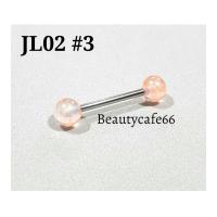 ราคา 1pc จิวลิ้น Surgical Steel จิวลิ้นอะคลิลิค ก้านสแตนเลส 1 6 x 16 mm พร้อมส่งจากไทย Body Jewelry JL02 จิวปาก จิวแก้ม (13500010715)