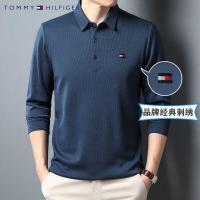 ราคา ไปทางด้านหลัง Tommy Hilfiger แท้ Hilfiger ฤดูใบไม้ร่วงฤดูหนาวแขนยาวเสื้อโปโลคอปกเสื้อยืดธุรกิจลำลองผ้าฝ้าย (16780698156)