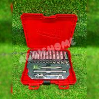 ราคา MILWAUKEE ชุดประแจบล็อก รุ่น 4932464943 1 4 28 PC P METRIC RATCHET SOCKER SET บล๊อก ด้ามฟรี ลูกบล๊อกยาว ลูกบล๊อกสั้น เครื่องมือช่าง อุปกรณ์ช่าง อู่ซ่อมรถ จัดส่ง KERRY (21330758552)