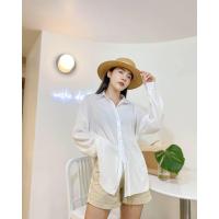 ราคา newlooksbkk wwt8112 เสื้อเชิ้ต ผ้าซิลค์อัดพลีท ทรง Oversize งานสวยผ้าใส่สบาย แมทง่าย (12582204790)