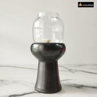 ราคา ตะเกียงน้ำมันพืช ตะเกียงครอบแก้ว สีดำ (21267927256)