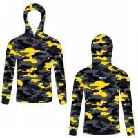 ราคา เสื้อตกปลา WOLF เสื้อกีฬา มีฮู้ด กลางแจ้ง ผ้า ICE DRY ไม่ร้อน กัน UV 95 ลายพราง ตกปลา กันแดด (10483593279)