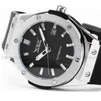 ราคา JARAGAR Brands Silver Stainless Steel Case Analog Automatic Mechanical Silicon Sports Mens Watches With Date (19758141139)