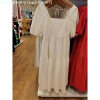 ราคา UNIQLO ชุดเดรสไฟ Led ในปาร์ตี้ห้องลองเสื้อ2023กระโปรงฤดูร้อนชุดเดรสผ้าลินินผสมทรงหลวมสีหมอกแบบลายทางแขนโคมไฟ461802 (20109771625)