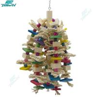 ราคา RCTOWN 2024 อุปกรณ์เสริมกรงบล็อกไม้สำหรับนกแก้วแกลบของเล่นฉีกขาดสีสันสดใสข้าวโพดธรรมชาตินกแก้วขนาดใหญ่กลาง (20616152617)