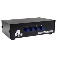 ราคา 4 Port AV Switch RCA Switcher 4 in 1 Out Composite Video L R Audio Selector Box for DVD STB Game Consoles (18997671367)
