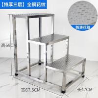 ราคา COD Aluminum alloy ladder thickened 304 stainless steel foot stool home step gynecological stairs single double layer steps (17425481884)