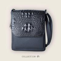 ราคา กระเป๋าสะพายข้างจระเข้ ลายปุ่มจระเข้ กระเป๋าสะพายข้างชาย งานไทย (20445557082)