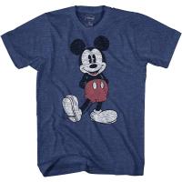 ราคา เสื้อยืดคอกลมเสื้อยืดถักฤดูร้อน Disney Mens Full Size Mickey Mouse Distressed Look T Shirt Sports T shirt KLOES 4XL (20485585590)