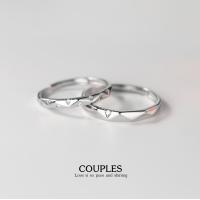 ราคา s925 Couples ring 43 แหวนคู่รักเงินแท้ shiny ประดับCubic Zirconia CZ เรียบง่าย ใส่สบาย เป็นมิตรกับผิว (19507960301)