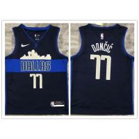 ราคา hot pressed nba Dallas Mavericks No 77 Doncic black golden basketball jersey (19784493213)