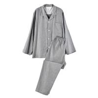 ราคา MUJI pajamas womens pure cotton double layer gauze spring and summer models without side seams cotton mens long sleeved home clothes Uniqlo (18619998244)