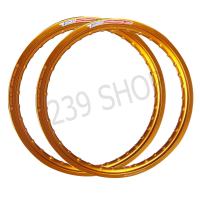 ราคา วงล้อ ล้อ17 ล้อโลขอบ17 YOKO 1 40 17 สีทองเข้ม วินเทจ รุ่น ขอบเรียบ 1 คู่ 2 วง วงล้อ โยโก อั้มช๊อป (10729393259)