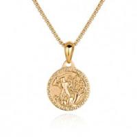 ราคา VERENA Trendy Custom ODM Coin Stainless Steel Jewellery Compass Jesus 18K Gold Plated Men Charm Pendant Necklace Jewelry (19227667232)