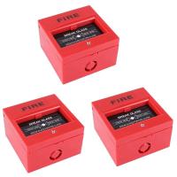 ราคา 3X AC 250V 12V DC 12V Resettable Manual Call Point Fire Alarm Pull Station (16695128537)