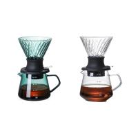 ราคา 600ML Immersion Dripper Switch Glass V60 Pour over Coffee Maker V Shape Drip Coffee Dripper and Filters (16279730442)