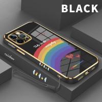 ราคา NaVVin Rainbow Smiley Electroplating Phone Case for iPhone 13 Pro Max 6 6s 7 8 Plus SE 2020 X XS XR 11 12 13 mini Luxury Rainbow Smiley Soft Bumper Protection Phone Case (15968191445)