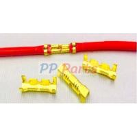 ราคา 100 ตัว ขั้วต่อ สลิป หัวต่อสาย ตัวต่อ สายไฟ ทองเหลือง รถยนต์ ยาว 15mm สลิปทองเหลือง (15034230369)