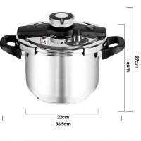 ราคา Spot parcel post German Pressure Cooker Household Gas Induction Cooker Universal New 304 Stainless Steel Pressure Cooker Explosion Proof Multifunctional (21029525107)