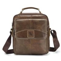 ราคา Brand Genuine Leather Men Shoulder Bag Vintage Crossbody Bag For Men Cowhide Messenger Bag Male Business Handbag Top handle Tote (20130390677)